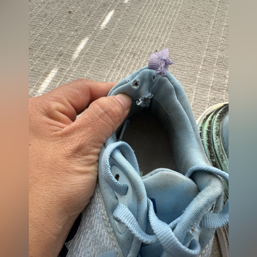Hoka Sky Blue Sneakers with Mint and Lavender Accents - Picture 3 of 6